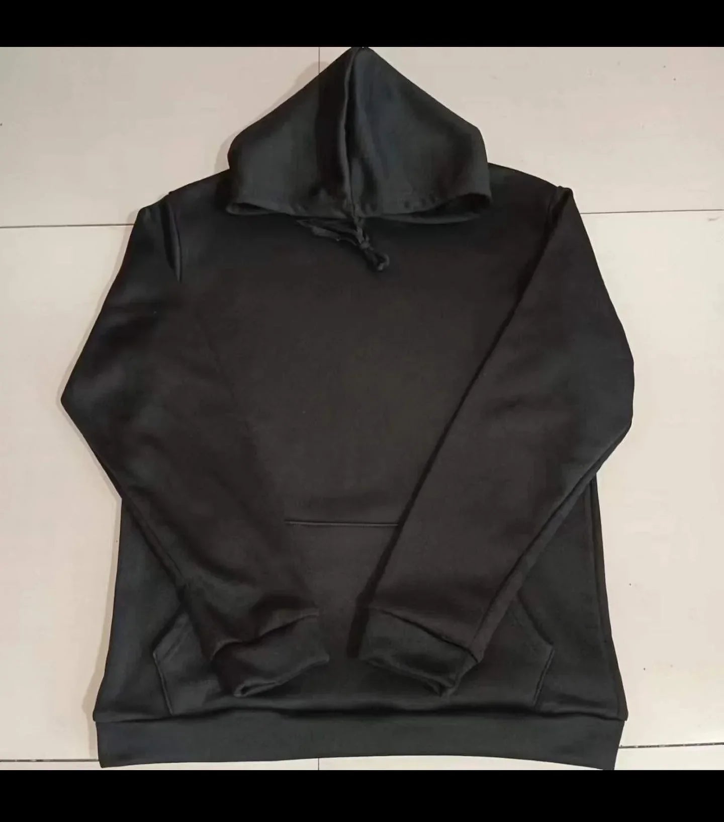 Felpa nera unisex all'ingrosso