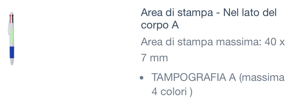 Penna Multicolore Personalizzata