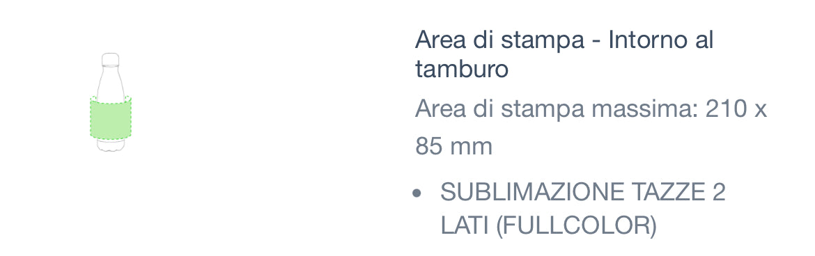 Borraccia Acciaio 700 ml Sublimazione
