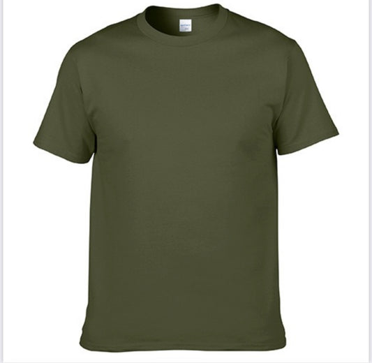 T shirt ingrosso verde militare basic