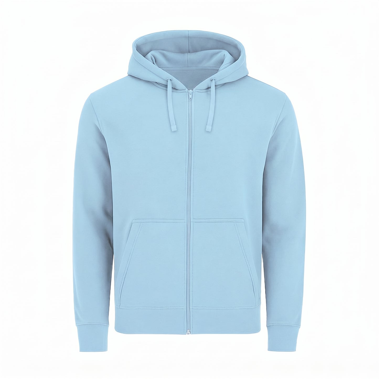 Felpa Zip Ingrosso azzurra