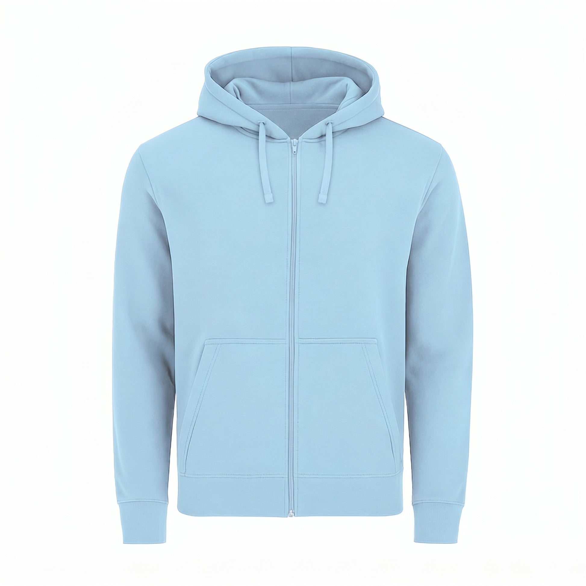 Felpa Zip Ingrosso azzurra