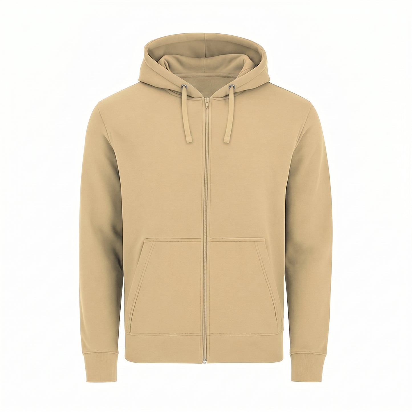 Felpa Zip Ingrosso beige