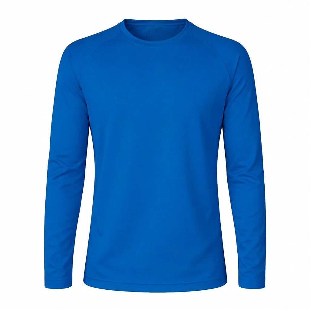T shirt Sportiva Maniche Lunghe blu