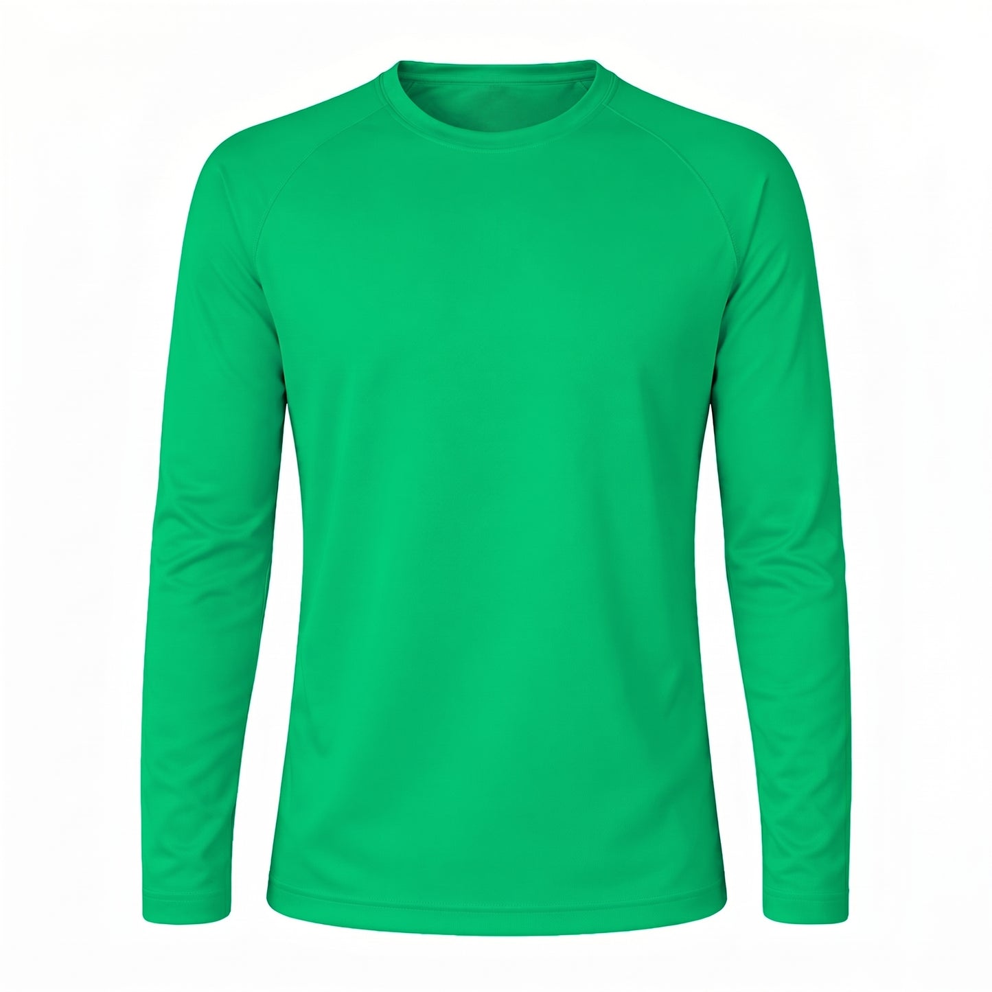 T shirt Sportiva Maniche Lunghe verde ingrosso