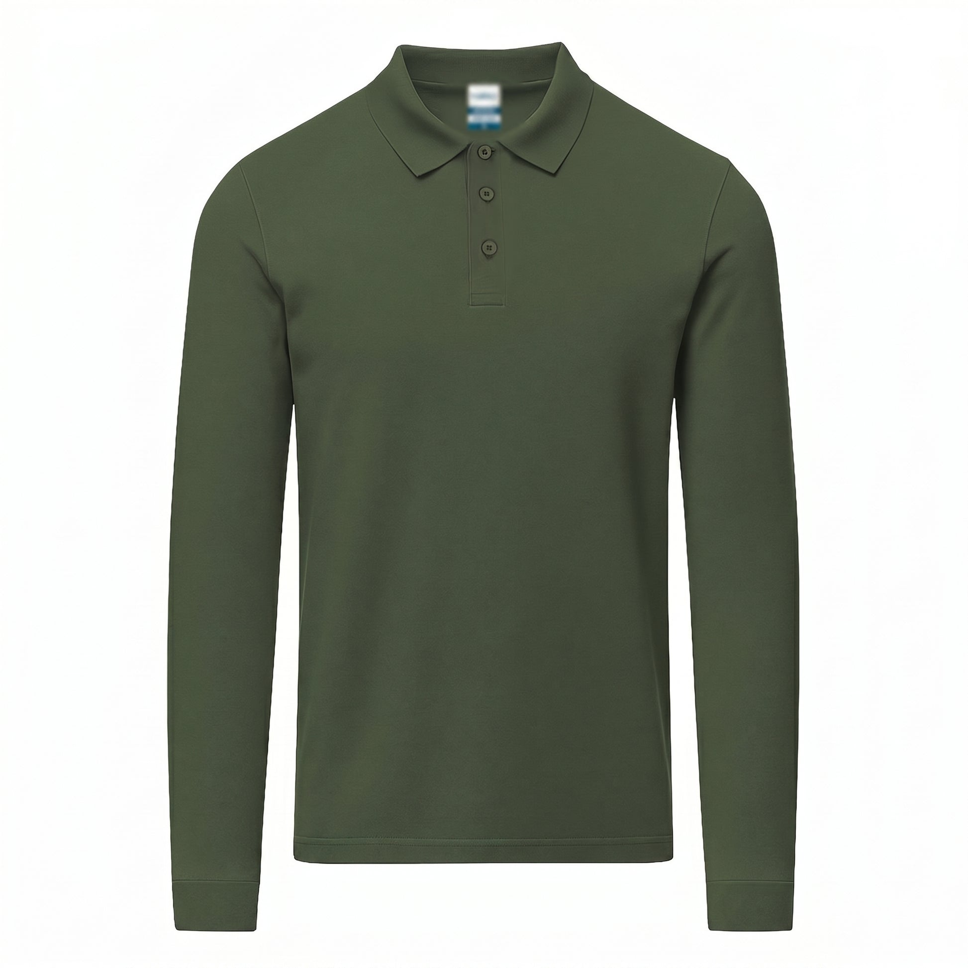 polo maniche lunghe verde ingrosso